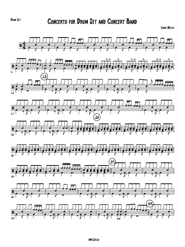 Drum Concerto Drum Set PDF