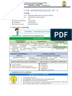 SESIÓN DE APRENDIZAJE N 001 de Matematica Grima