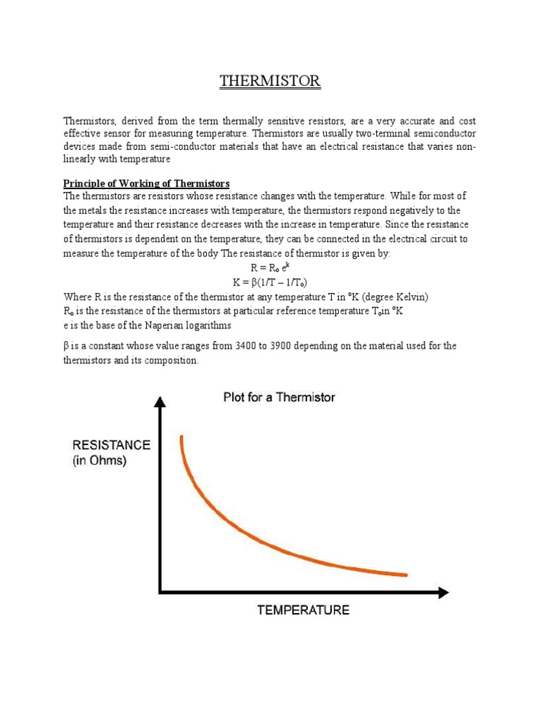 Unit 3onthermistors | PDF | Electrical Resistance And Conductance 