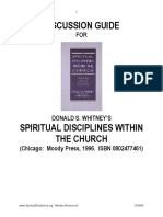 Spiritual Disciplines Within The Church Study Guide