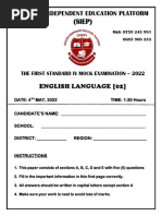 Form 4 Mock English Exam 2026 | PDF | Linguistics | Grammar