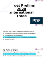 Target Prelims 2020 International Trade Questions & Answers