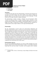 Intro to Phenomenological Approaches