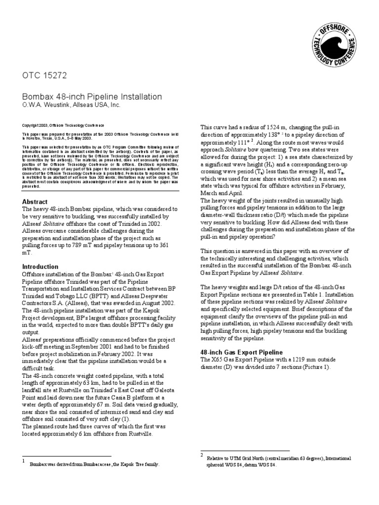 Subsea pipeline inspection image