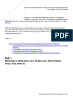 Materi PKN Kelas 10 Bab 4 Hubungan Struktural Dan Fungsional Pemerintah Pusat Dan Daerah