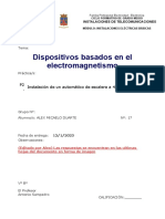 Dispositivos Basados en El Electromagnetismo: P2 - Instalación de Un Automático de Escalera A 4 Hilos