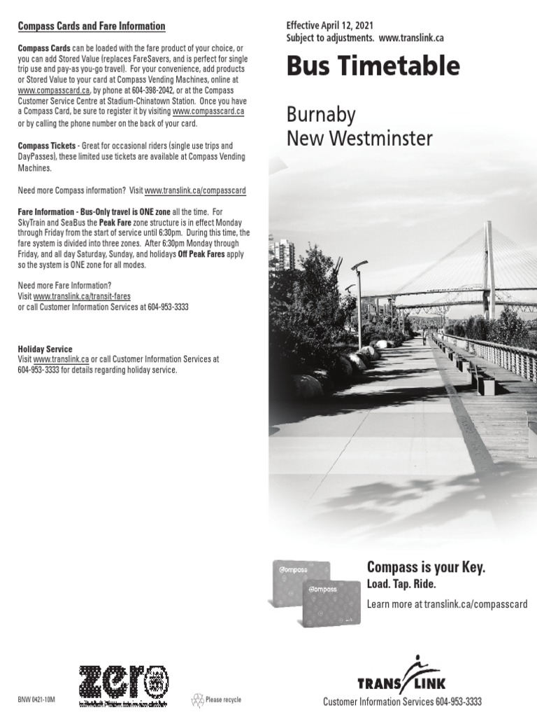 Burnaby 101 Bus Schedule Pdf