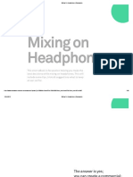 Mixing On Headphones - Sonarworks