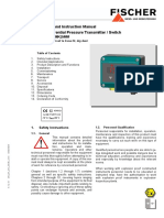 DE38#######KS###: Data Sheet and Instruction Manual DE38 Digital Differential Pressure Transmitter / Switch