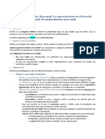 Tema 02: El Registro Mercantil. La Representación en El Derecho Mercantil. El Establecimiento Mercantil