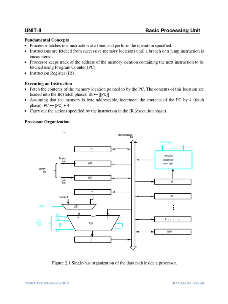 Computer Organisation-Unit - II | Download Free PDF | Central ...