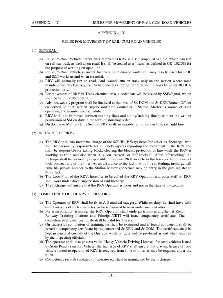 RRV Operator Training and Safety Rules | PDF | Transport Safety ...