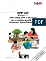 Epp-Ict4 q1 q2 Mod7 Nakakapag-sortAtFilterNgImpormasyonGamitAngElectronicSpreadsheetTool v2