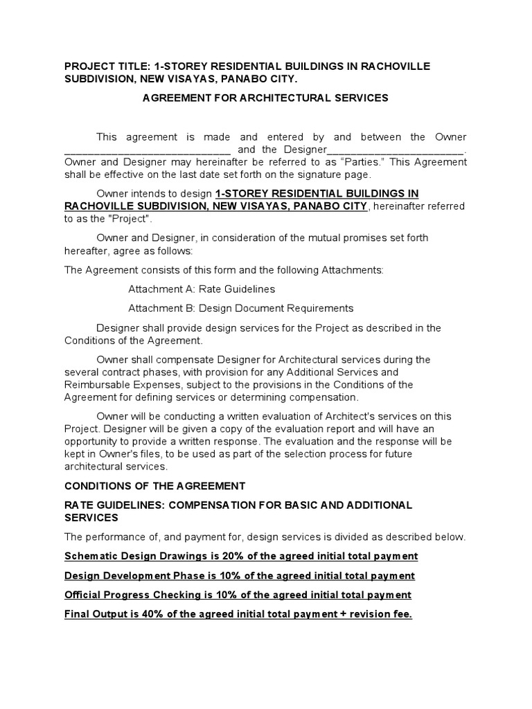 Project Agreement | PDF | Design