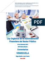 Comentarios a la Ley de Administración Financiera Pública