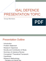 Proposal Defence Presentation Template