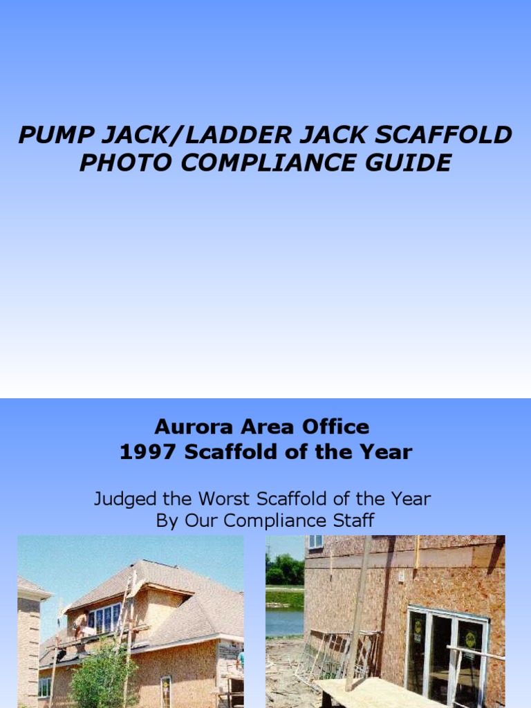 Scaffolding Pump Jack Ladder PDF Scaffolding Ladder