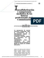 Transalfabetización y Competencia Mediática de Los Futuros Profesionales de La Comunicación - Telos