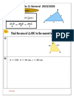 Grade 11 Trigonometry Revision 2019/2020