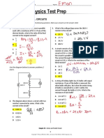Physics Test Prep Series and Parallel Circuits Student Editable - Eman 10A