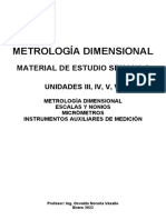 METROLOGÍA DIMENSIONAL- MATERIAL DE ESTUDIO-SEMANA 2-UNIDADES III, IV, V Y VI