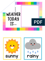 Colorful The Weather Today Circle Time Chart Flashcards