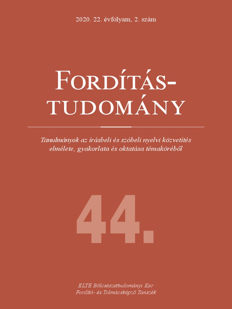 Fordítástudomány 22 - 2 | PDF