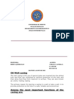 Oil Well Casing Design and Cementing Process