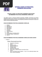 NCSEA Recommended Structural Engineering Curriculum