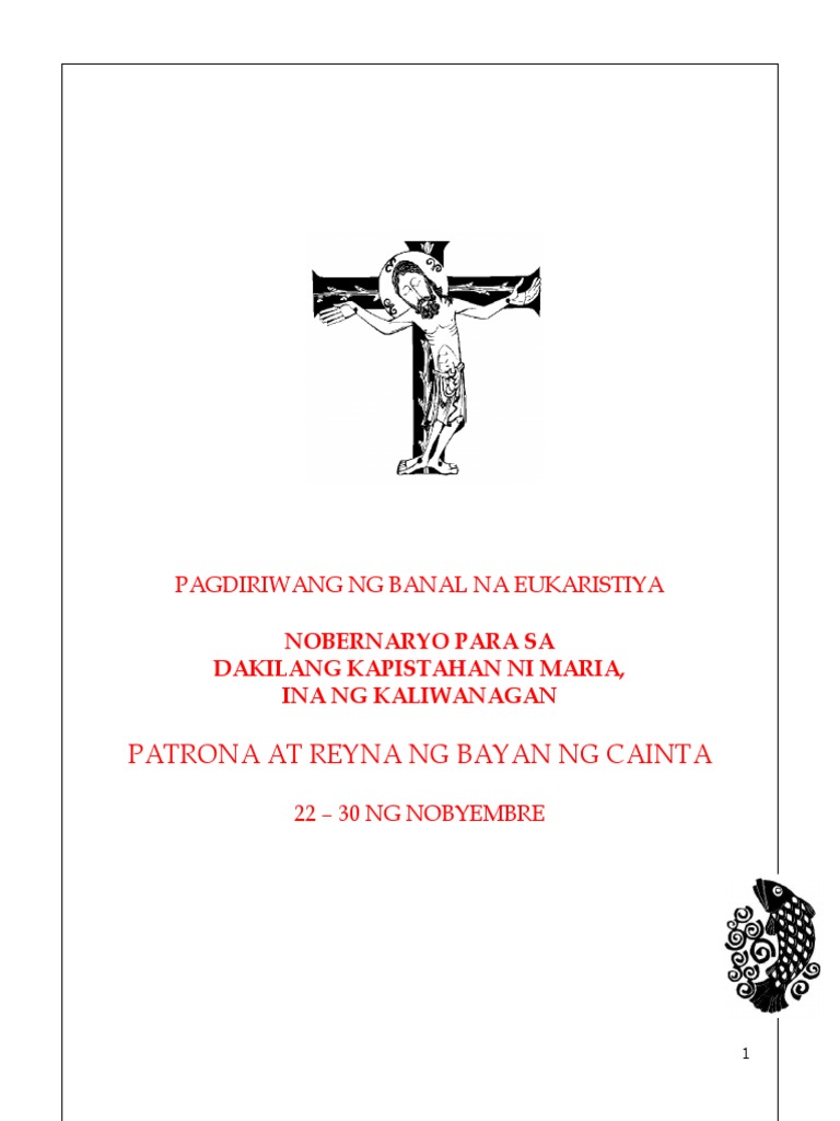 Novenario Para Sa Dakilang Kapistahan Ni Maria Ina Ng Kaliwanagan Pdf