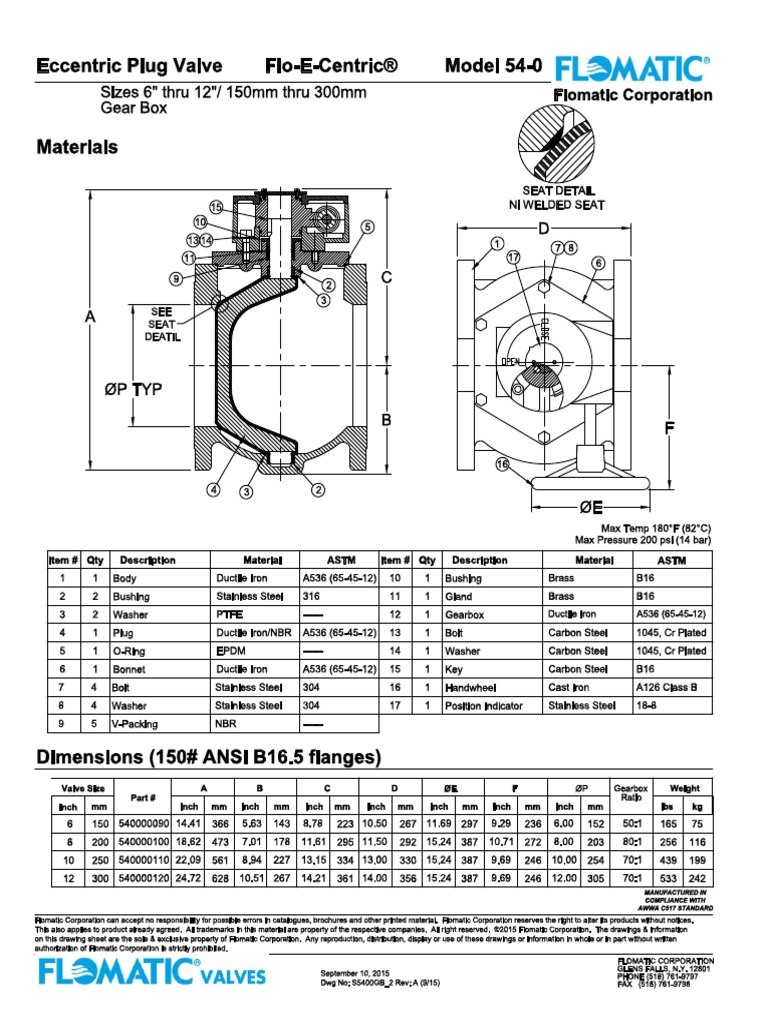 Flomatic Model 54-0-300 | PDF
