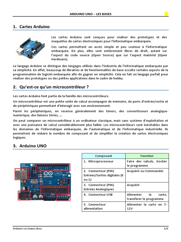 Introduction à Arduino UNO | PDF | Programmation | Programme informatique
