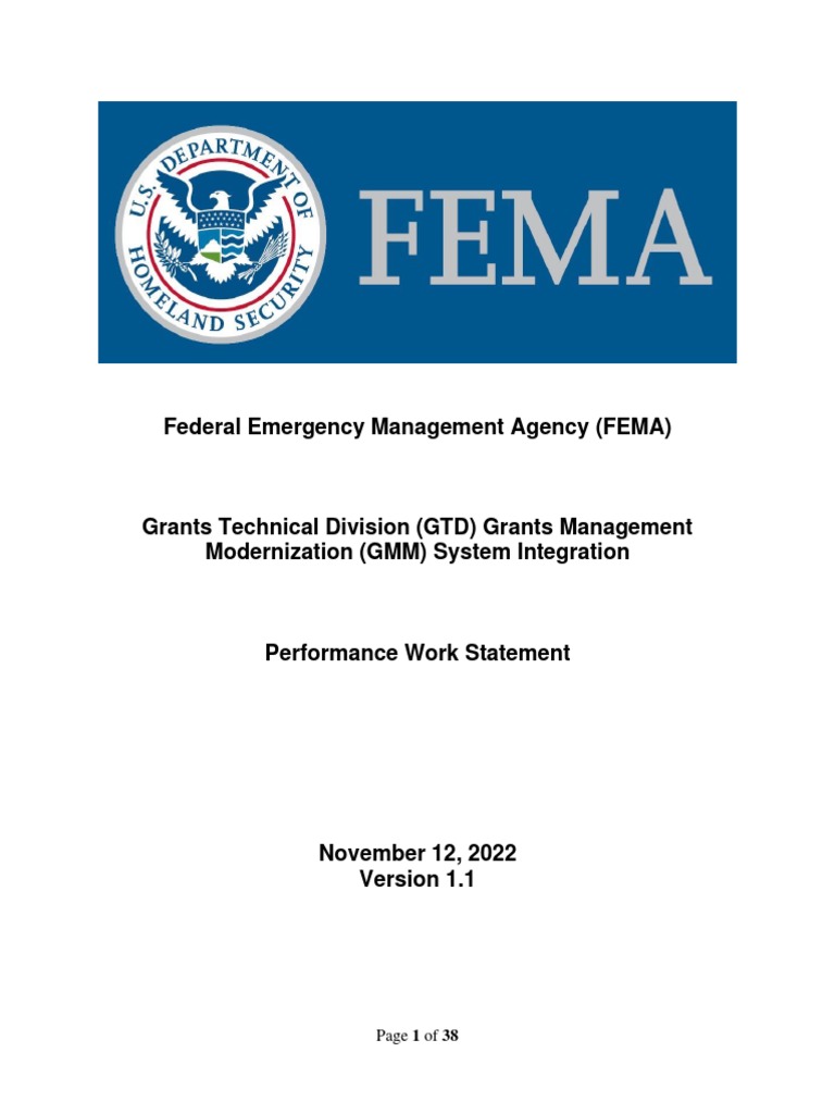 FEMA Grants Management System Integration | PDF | Business