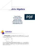 Matrix Algebra