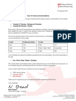 2023-01-23 Year 10 Science Examinations