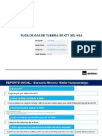 Fuga de gas en tubería KT2 del HEA