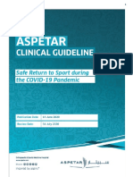 Aspetar Clinical Guideline - Safe Return To Sport During The COVID-19 Pandemic