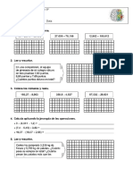 Propuestas Examen Decimales 6º