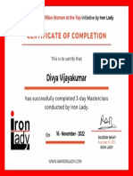 Divya Vijayakumar - IRON LADY