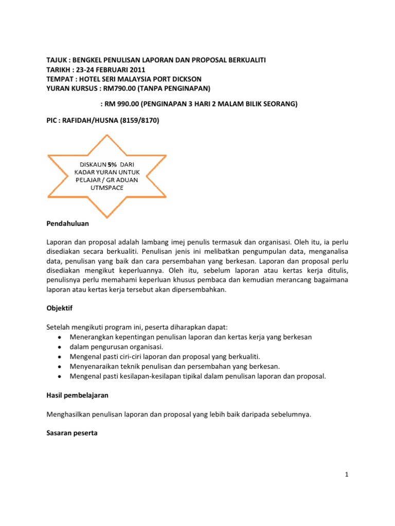 Bengkel Penulisan Write Up