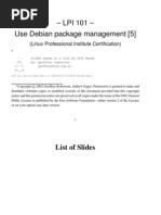 LPI 101 - Use Debian Package Management (5) : (Linux Professional Institute Certification)