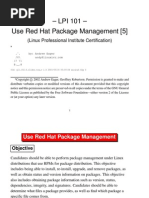 LPI 101 - Use Red Hat Package Management (5) : (Linux Professional Institute Certification)