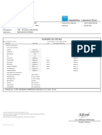 Laboratorio Clínico - Informe de Orina de Niña de 1 Año