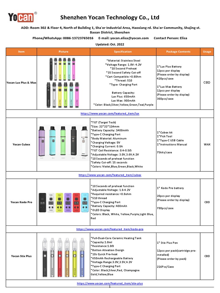 elf bar vape uk Yocan Stix Plus Battery 650mAh main image 0