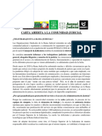 CARTA ABIERTA de Sindicatos A La COMUNIDAD JUDICIAL