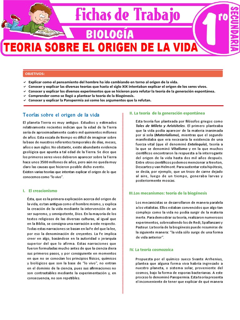 Teorías del Origen de la Vida | PDF | Vida | Teoría