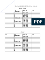 Waktu Pelaksanaan KBM Semester Genap 2022