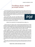 Komentar Porodičnog Zakona - Pregled Najvažnijih Instituta