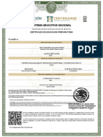 Certificado Preparatoria Sistema Educativo Nacional Veracruz
