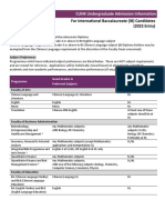 For International Baccalaureate (IB) Candidates (2023 Entry)